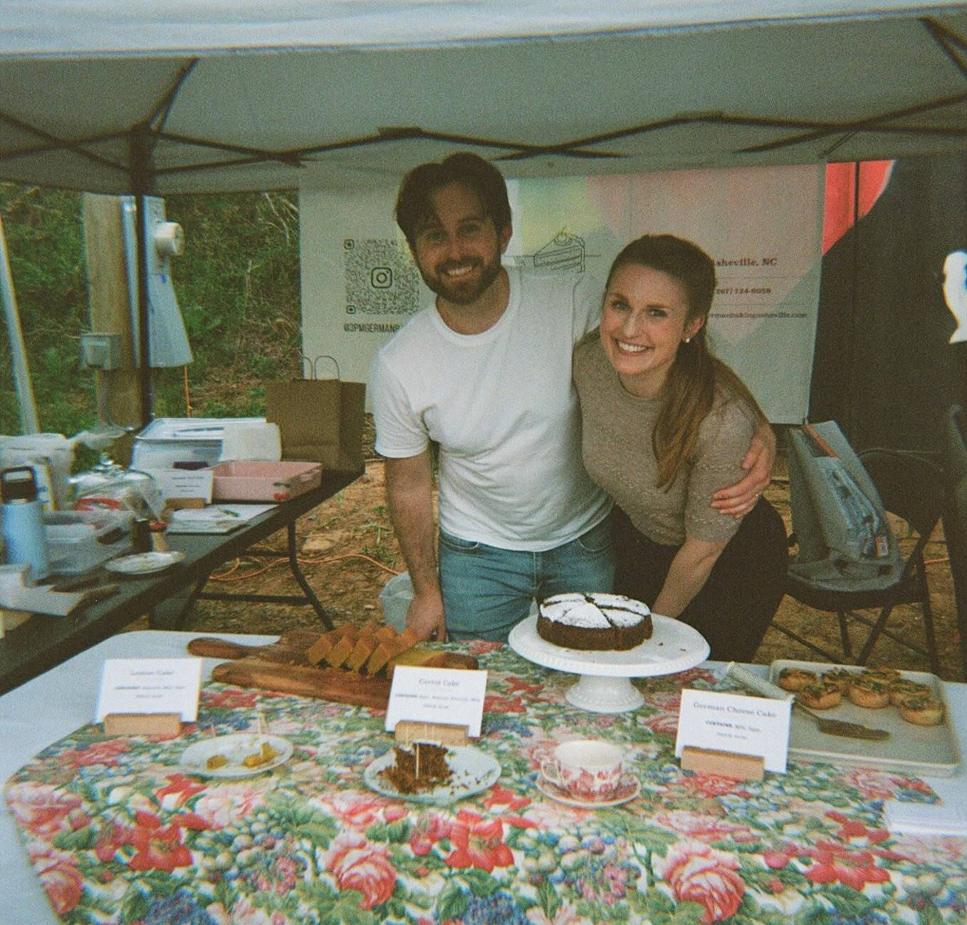 William and Mary at their 3pm German Baking market stand at the Black Mountain Tailgate Market in Asheville, NC.