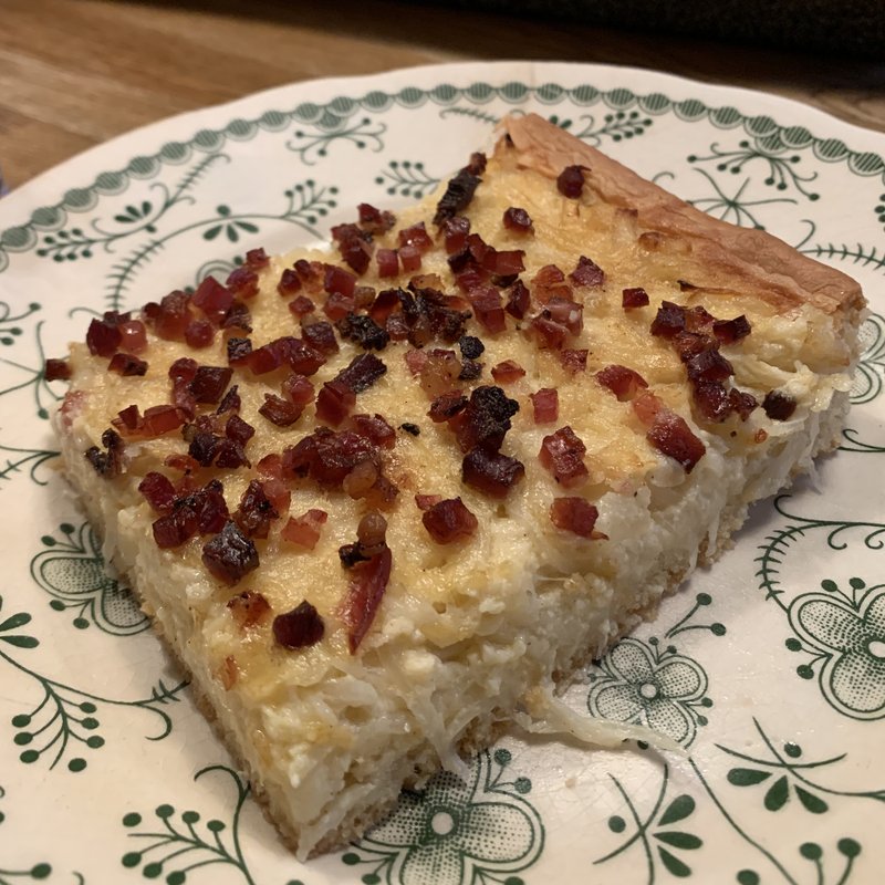 Onion Cake (Zwiebelkuchen) - Authentic German baking in Asheville, NC